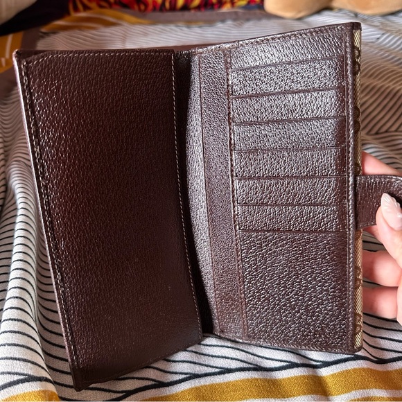 authentic brown Gucci canvas monogram long wallet - Picture 6 of 14